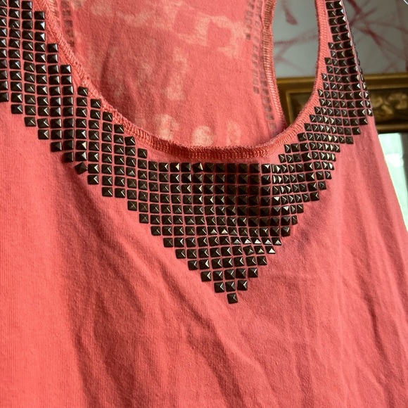 Y2K Parasuco Pink Studded Women's Tank Top Small - Picture 2 of 16